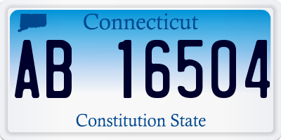 CT license plate AB16504