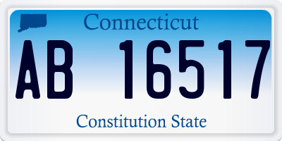 CT license plate AB16517