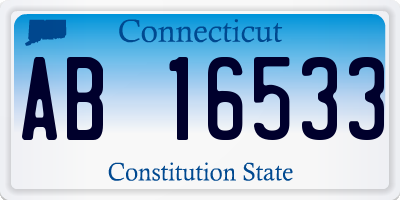 CT license plate AB16533