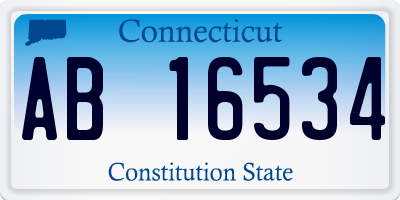 CT license plate AB16534