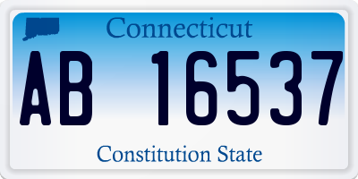 CT license plate AB16537