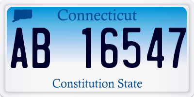 CT license plate AB16547