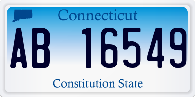 CT license plate AB16549