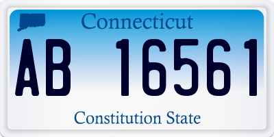 CT license plate AB16561