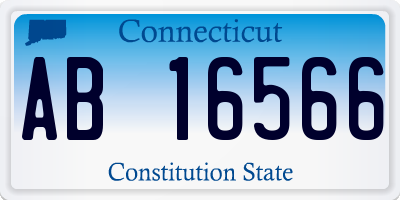 CT license plate AB16566