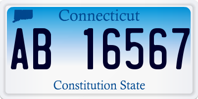 CT license plate AB16567