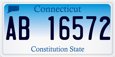 CT license plate AB16572