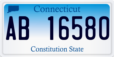 CT license plate AB16580