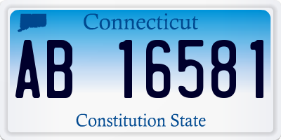 CT license plate AB16581