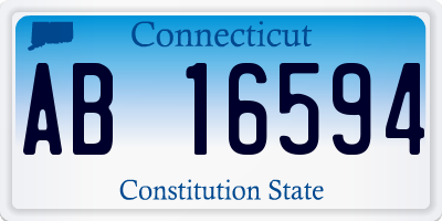 CT license plate AB16594