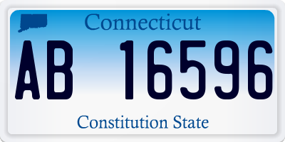 CT license plate AB16596