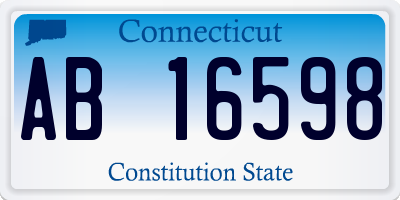 CT license plate AB16598