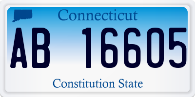 CT license plate AB16605