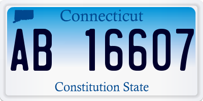 CT license plate AB16607