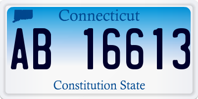 CT license plate AB16613