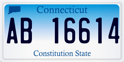 CT license plate AB16614