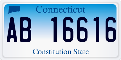 CT license plate AB16616