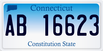 CT license plate AB16623