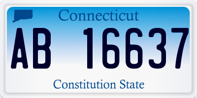 CT license plate AB16637