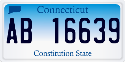 CT license plate AB16639