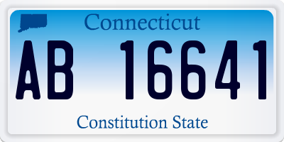 CT license plate AB16641