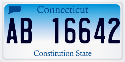 CT license plate AB16642