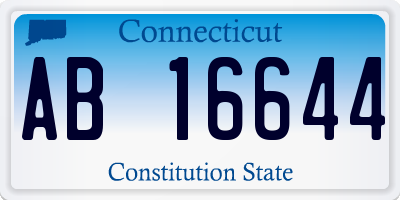 CT license plate AB16644