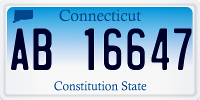 CT license plate AB16647