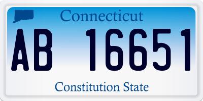 CT license plate AB16651