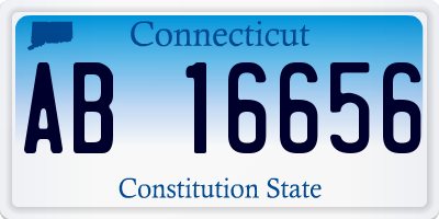 CT license plate AB16656