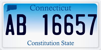 CT license plate AB16657