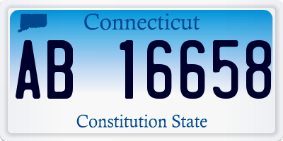 CT license plate AB16658