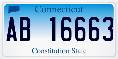 CT license plate AB16663