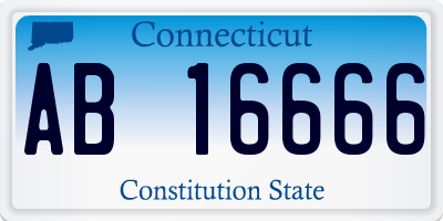 CT license plate AB16666