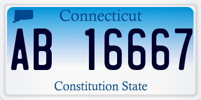 CT license plate AB16667