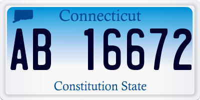 CT license plate AB16672