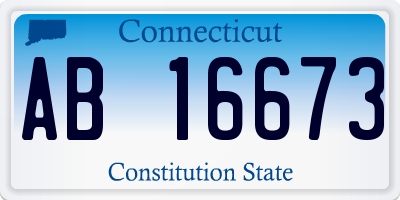 CT license plate AB16673