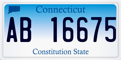 CT license plate AB16675