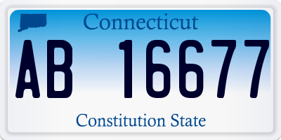 CT license plate AB16677