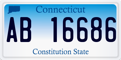 CT license plate AB16686