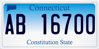 CT license plate AB16700