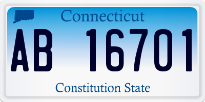 CT license plate AB16701