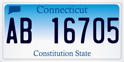CT license plate AB16705