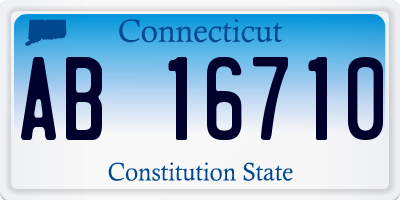 CT license plate AB16710