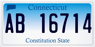 CT license plate AB16714