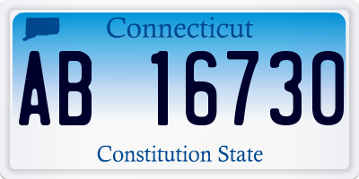 CT license plate AB16730