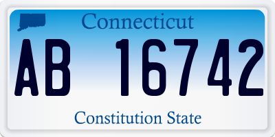 CT license plate AB16742