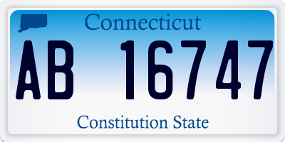 CT license plate AB16747