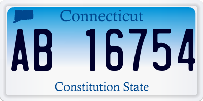 CT license plate AB16754