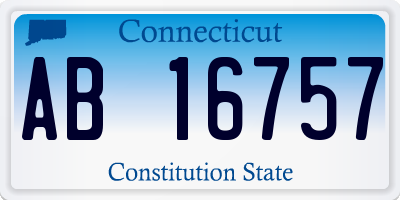 CT license plate AB16757